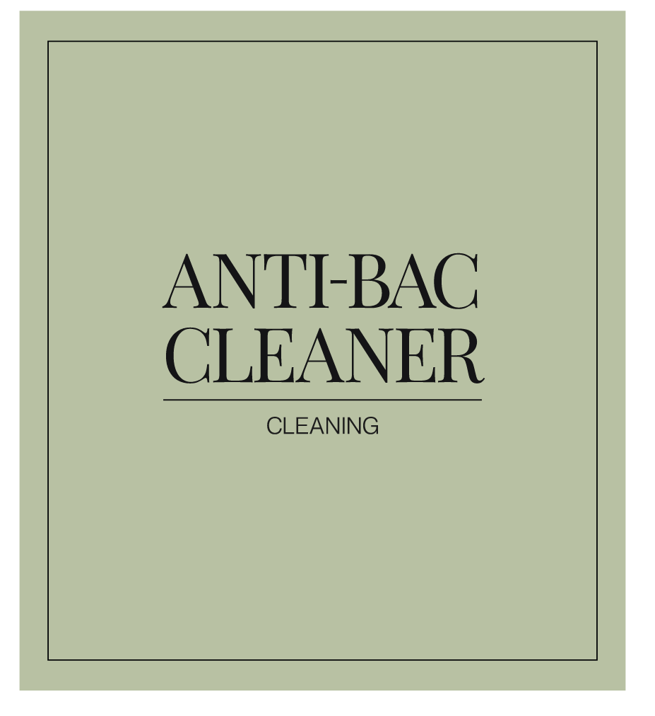 Anti-Bac Cleaner Label