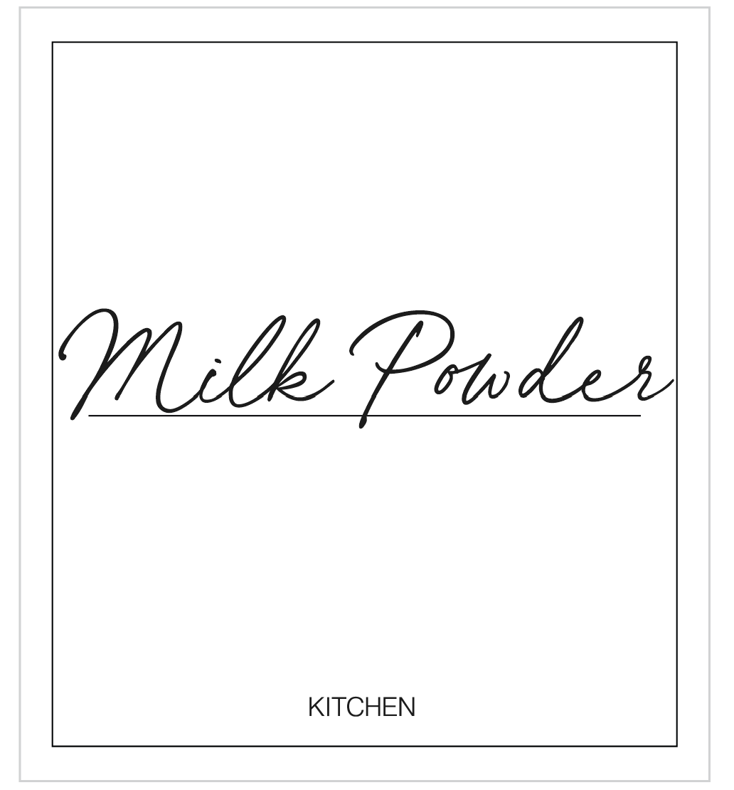 Milk Powder Label