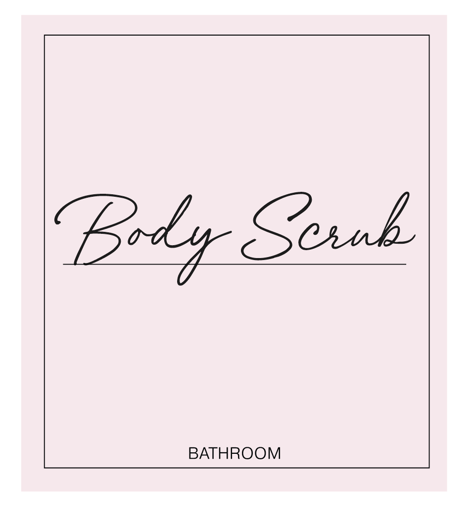 Body Scrub Label