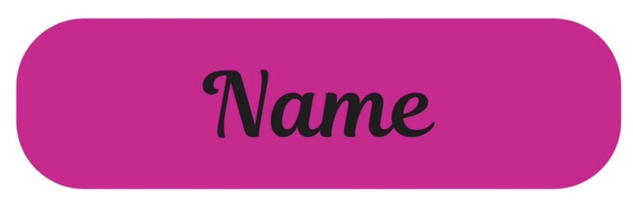 Bright Pink Personalised Labels
