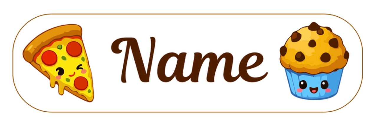 Cute Food Personalised Labels