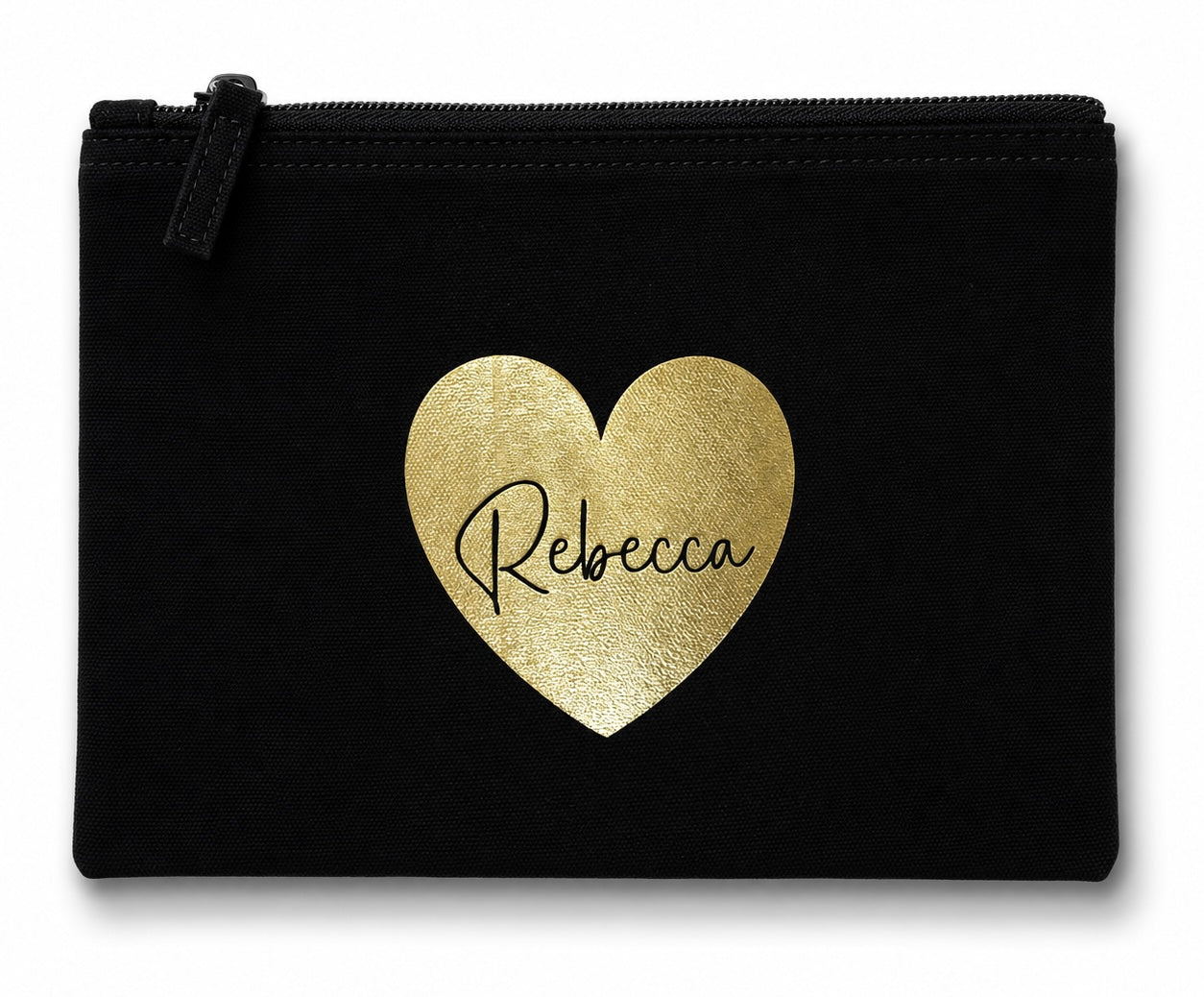 Personalised Gold Heart Pouch