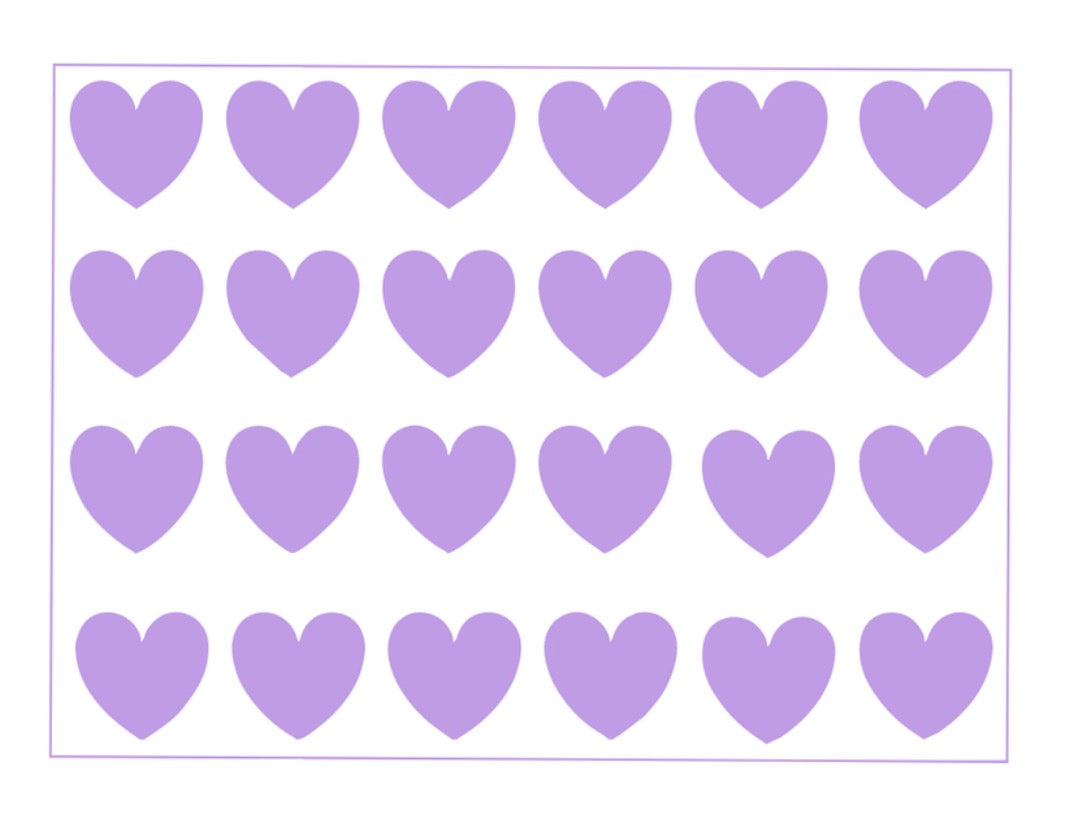 Soft Lavender Hearts Icon Pack