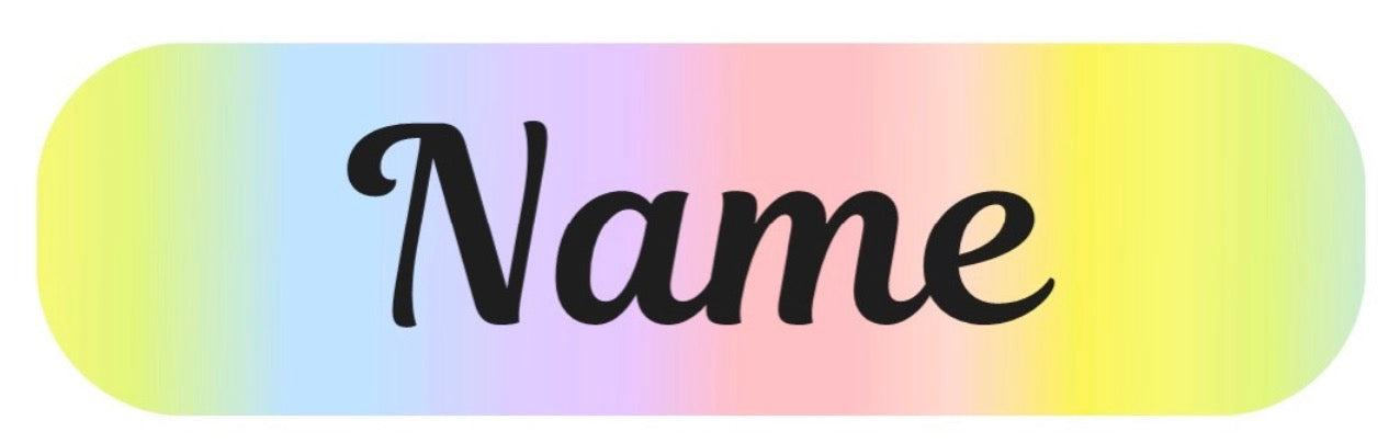 Pastel Rainbow Personalised Labels