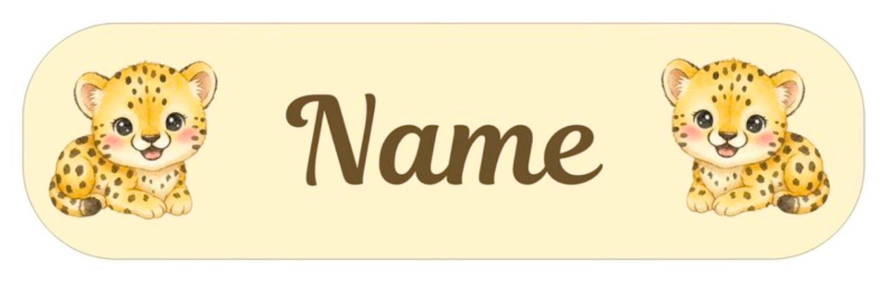 Baby Leopard Personalised Labels