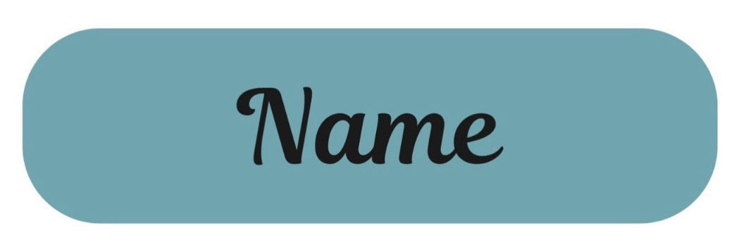 Turquoise Personalised Labels