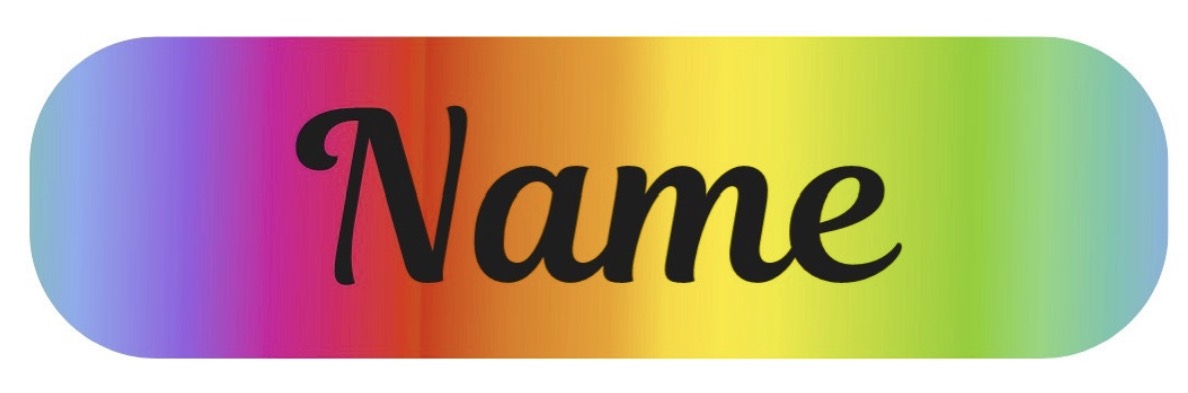 Bright Rainbow Personalised Labels