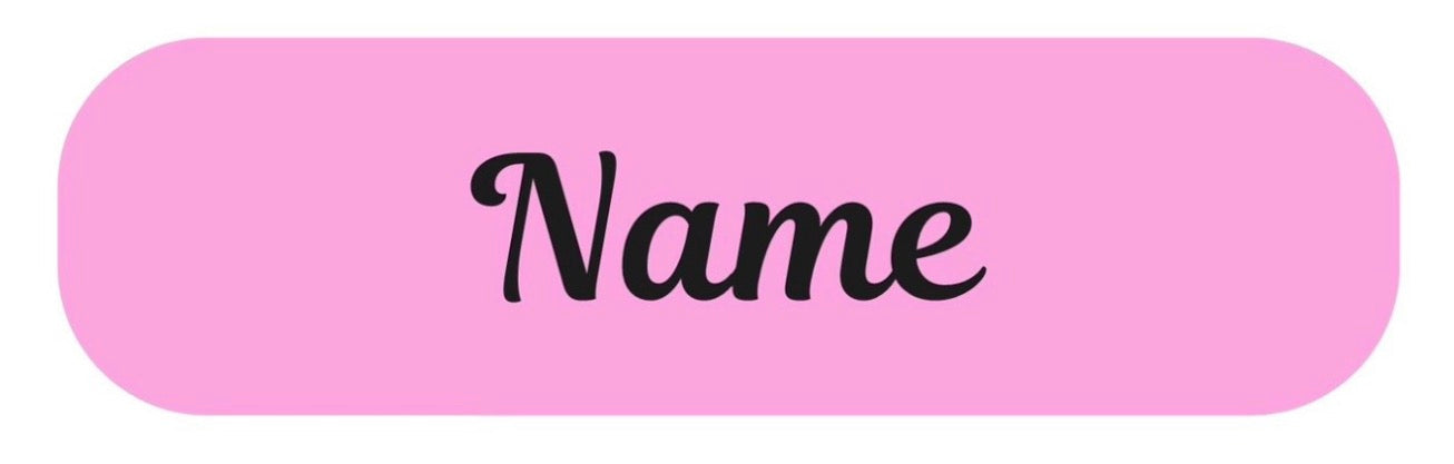 Light Pink Personalised Labels