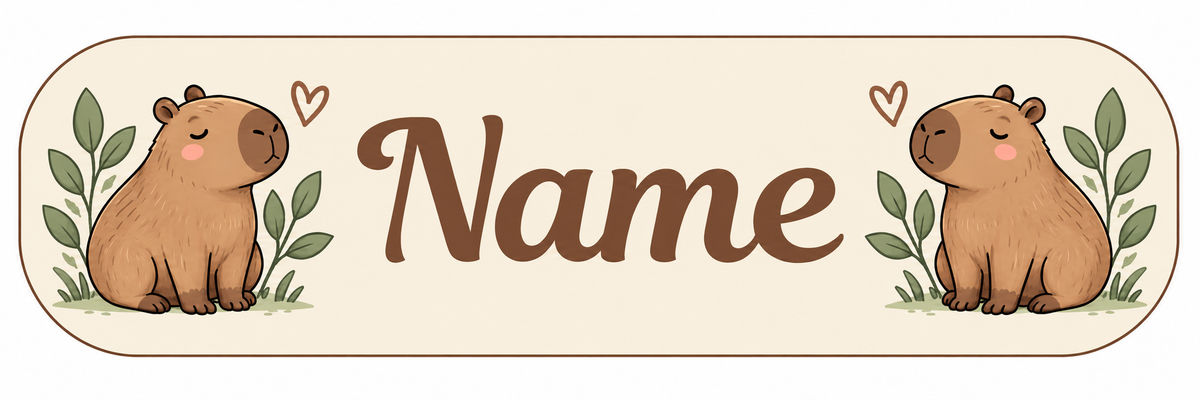 Capybara Personalised Labels