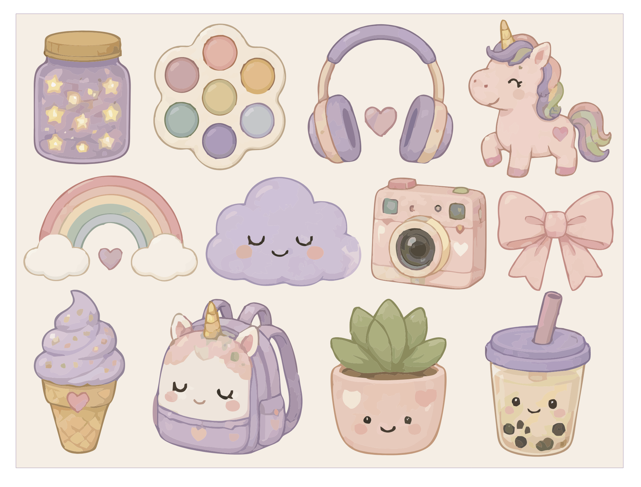 Comfort Pink Icon Pack