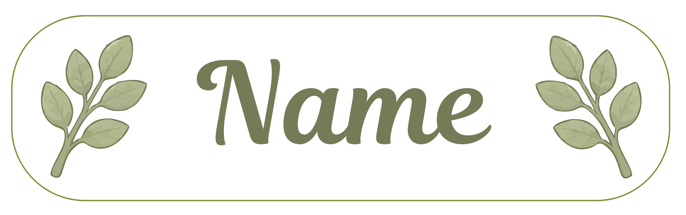Botanical Personalised Labels