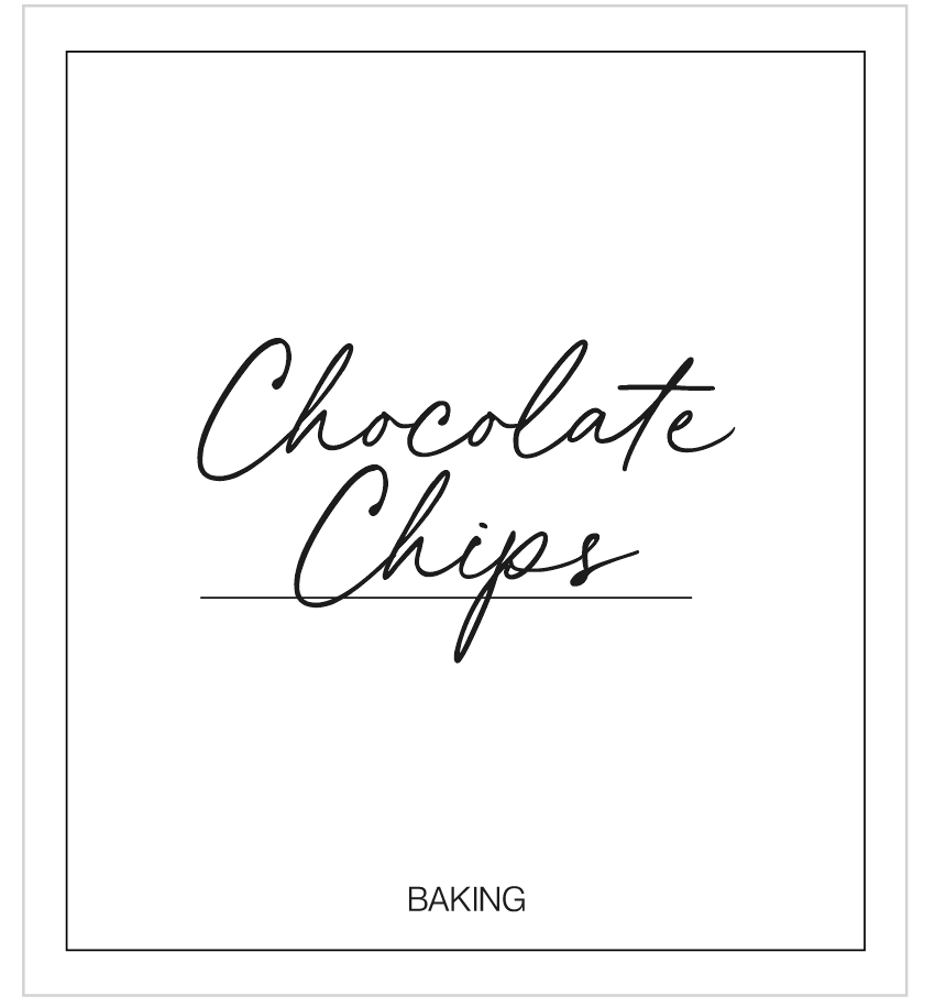 Chocolate Chips Label