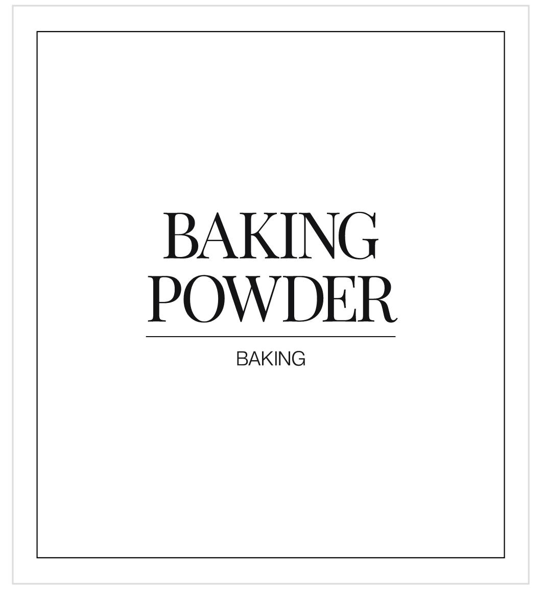 Baking Powder Label